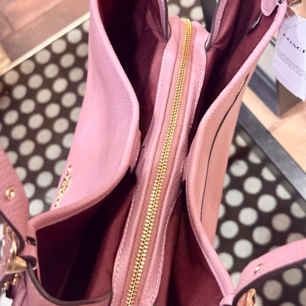 NWT Coach Erin Shoulder Bag CAQ86 in Pebble Leather Gold/ Penoy - Picture 5 of 7